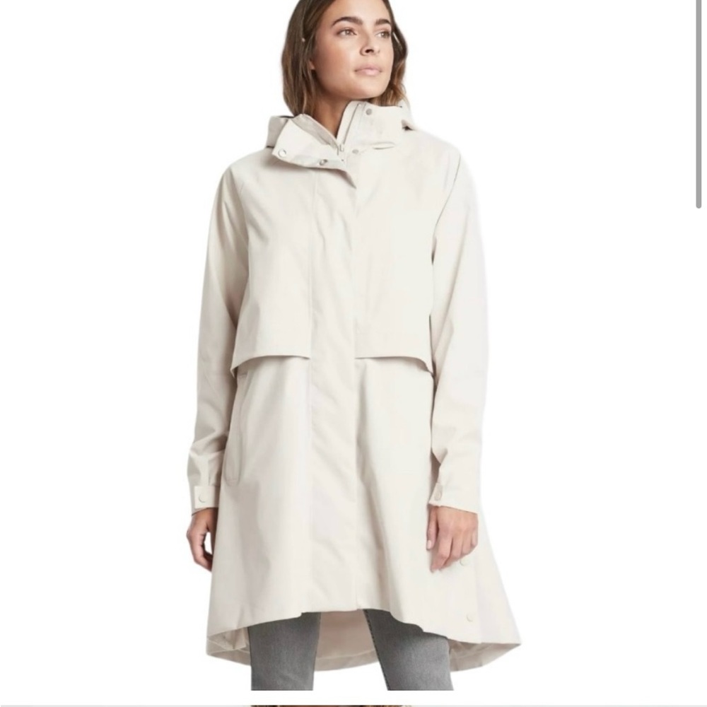Athleta Edgewater rainout hooded parka - like new XS